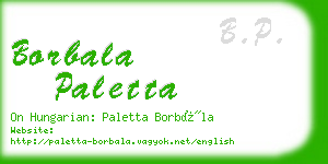 borbala paletta business card